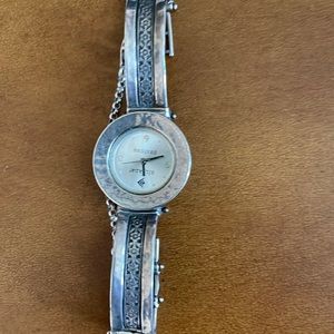Silpada sterling silver, watch with stainless steel back plate